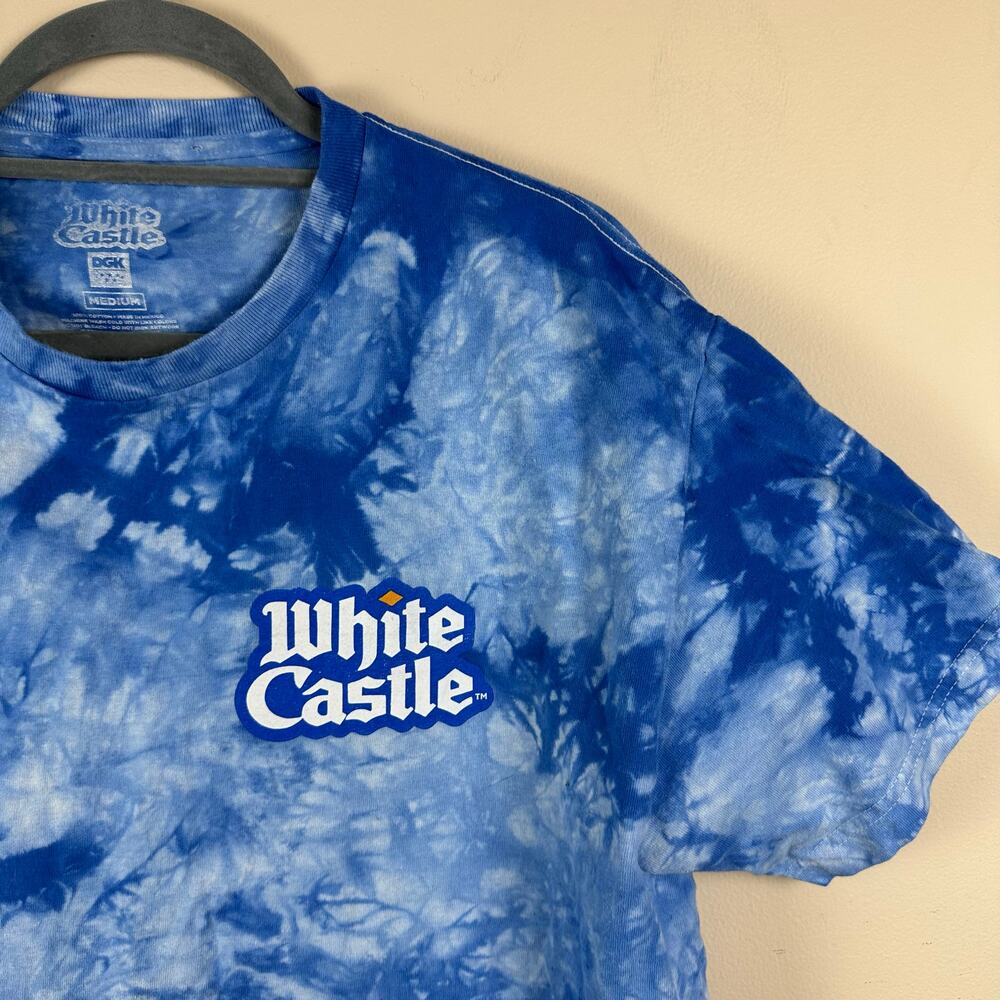 White Castle DGK Tie Dye Graphic T Shirt Blue Mens M Skater Streetwear Urban Y2K - Picture 2 of 7